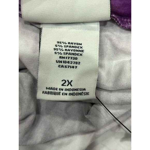 Ava and Viv NWT Purple White Tie Dye Midi Skirt SZ XXL - Picture 6 of 10